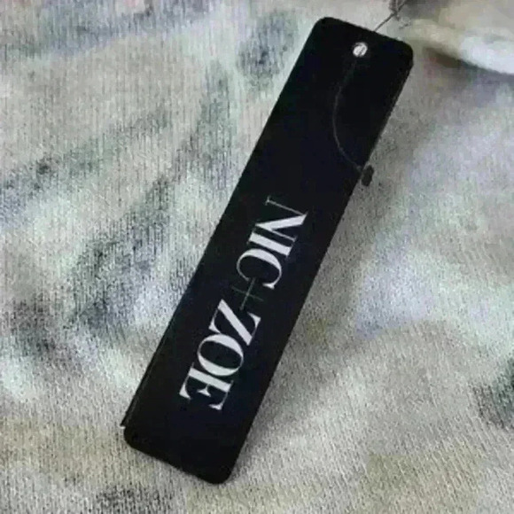 NWT NIC+ZOE Reversible Animal Print V Neck Ribbed Lightweight Sweater Cotton PP - Picture 6 of 7